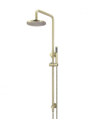 Round 2-in-1 Tiger Bronze Shower Rail Set