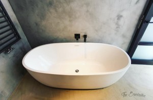 Matte black bathroom tap by Meir Australia