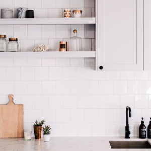 Matte black kitchen tap by Meir