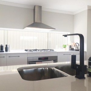 Matte black kitchen tap by Meir Australia