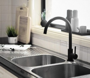 black kitchen tap by Meir 2016 SMALL      